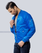 Premium Softshell Bomber Jacket in Royal Blue Casual