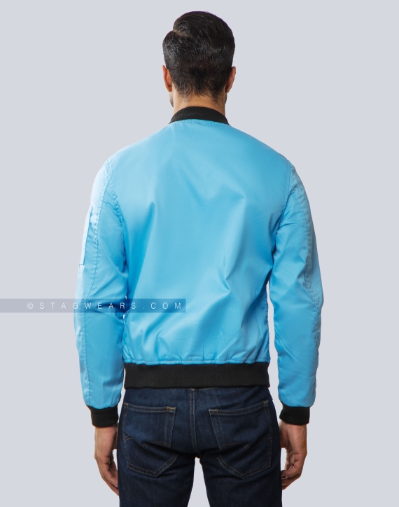 Folk Cotton-jersey Bomber Jacket Blue