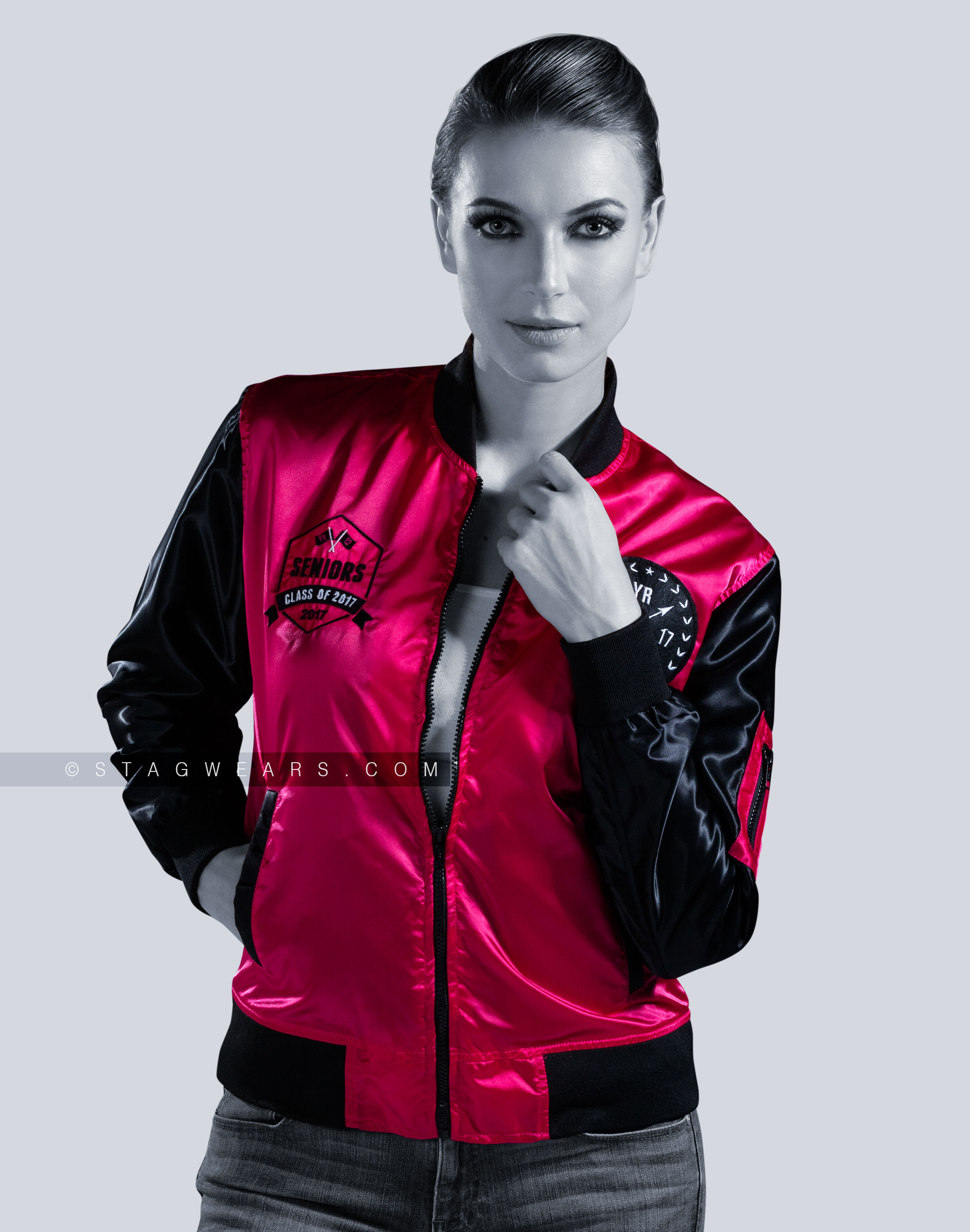 Satin bomber 2025 jacket womens