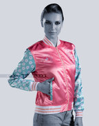 Event Varsity Letterman Jacket Sublimation Printing Custom Women Satin Jackets