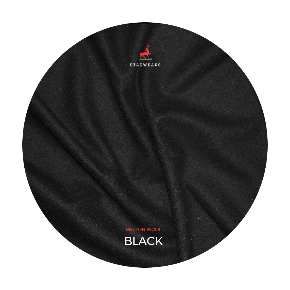 Black Stagwears Custom Varsity Jackets Melton Wool